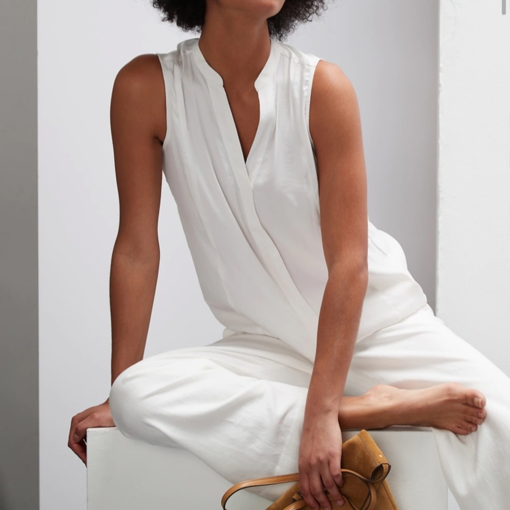 All Saints white button down tank
